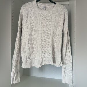 J. Crew Women's Cable Knit Sweater - Cream